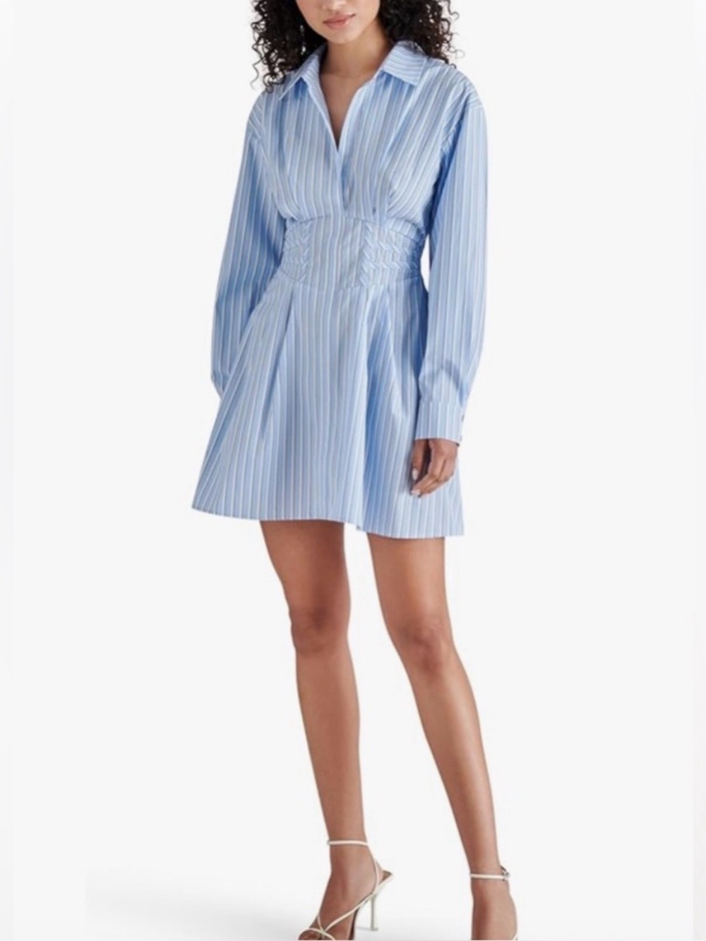 Steve Madden Blue Fit and Flare Shirt Dress